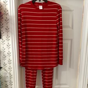 Stars Above Red and White Striped Pajama Set